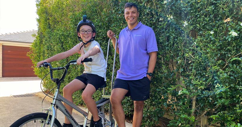 Giaxon on his bike with Nate